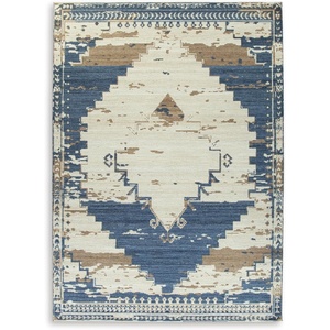 image:imageSignature Design by Ashley Varnler Classic Indoor Medallion 5 x 7 Rug Blue amp Light Brown78 x 97 Rectangular