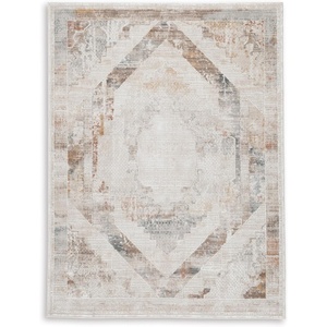 image:imageSignature Design by Ashley Varnwood Casual Stain Resistant Indoor Geometric 5 x 7 Rug Light Brown amp Light Gray5 x 7