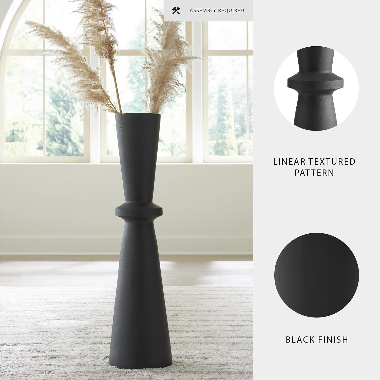 image:imageSignature Design by Ashley Collisten 39 Tall Black Floor Vase10 W x 10 D x 39 H