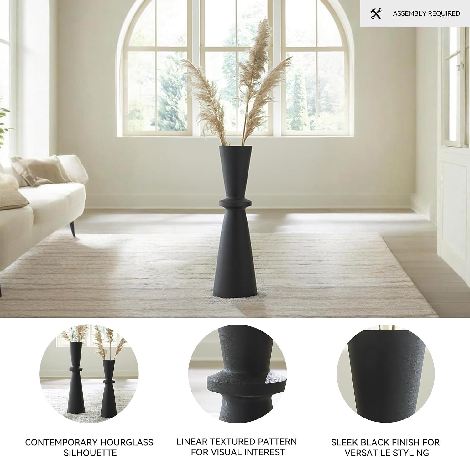 image:imageSignature Design by Ashley Collisten 39 Tall Black Floor Vase875 W x 875 D x 30 H