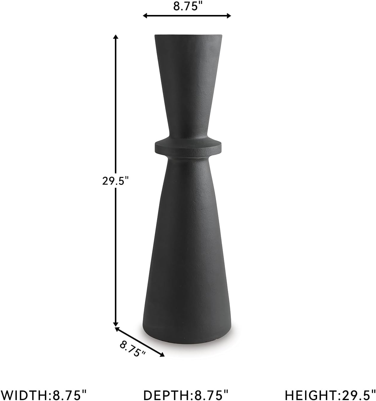 image:imageSignature Design by Ashley Collisten 39 Tall Black Floor Vase875 W x 875 D x 30 H