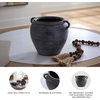 image:imageSignature Design by Ashley 12 Inch Rustic Ceramic Vase Distressed WhiteBlack