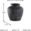 image:imageSignature Design by Ashley 12 Inch Rustic Ceramic Vase Distressed WhiteBlack