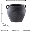 image:imageSignature Design by Ashley 12 Inch Rustic Ceramic Vase Distressed WhiteBlack