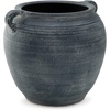 image:imageSignature Design by Ashley 12 Inch Rustic Ceramic Vase Distressed WhiteDark Blue