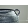 image:imageSignature Design by Ashley 12 Inch Rustic Ceramic Vase Distressed WhiteDark Blue