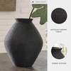 image:imageSignature Design by Ashley 12 Inch Rustic Ceramic Vase Distressed WhiteDark Brown