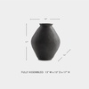 image:imageSignature Design by Ashley 12 Inch Rustic Ceramic Vase Distressed WhiteDark Brown