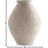 image:imageSignature Design by Ashley 12 Inch Rustic Ceramic Vase Distressed WhiteTan