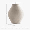 image:imageSignature Design by Ashley 12 Inch Rustic Ceramic Vase Distressed WhiteTan