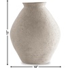 image:imageSignature Design by Ashley 12 Inch Rustic Ceramic Vase Distressed WhiteTan
