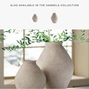 image:imageSignature Design by Ashley 12 Inch Rustic Ceramic Vase Distressed WhiteTan