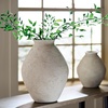 image:imageSignature Design by Ashley 12 Inch Rustic Ceramic Vase Distressed WhiteTan