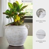image:imageSignature Design by Ashley 12 Inch Rustic Ceramic Vase Distressed WhiteWhite