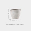 image:imageSignature Design by Ashley 12 Inch Rustic Ceramic Vase Distressed WhiteWhite