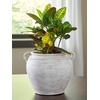 image:imageSignature Design by Ashley 12 Inch Rustic Ceramic Vase Distressed WhiteWhite