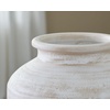 image:imageSignature Design by Ashley 12 Inch Rustic Ceramic Vase Distressed WhiteWhite