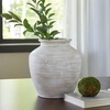 image:imageSignature Design by Ashley 12 Inch Rustic Ceramic Vase Distressed WhiteWhite