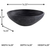 image:imageSignature Design by Ashley 16 Large Rustic Black Ceramic Centerpiece BowlBlack