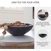 image:imageSignature Design by Ashley 16 Large Rustic Black Ceramic Centerpiece BowlBlack