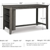 image:imageSignature Design by Ashley 1Piece Counter Height Dining Table 60InchGraywash