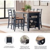 image:imageSignature Design by Ashley 1Piece Counter Height Dining Table 60InchLight Brown  Blue