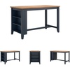 image:imageSignature Design by Ashley 1Piece Counter Height Dining Table 60InchLight Brown  Blue