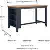 image:imageSignature Design by Ashley 1Piece Counter Height Dining Table 60InchLight Brown  Blue