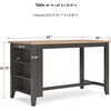 image:imageSignature Design by Ashley 1Piece Counter Height Dining Table 60InchLight Brown  Dark Brown