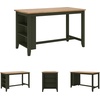 image:imageSignature Design by Ashley 1Piece Counter Height Dining Table 60InchLight Brown  Green