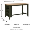 image:imageSignature Design by Ashley 1Piece Counter Height Dining Table 60InchLight Brown  Green