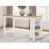 image:imageSignature Design by Ashley 1Piece Counter Height Dining Table 60InchLight Brown  White