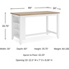 image:imageSignature Design by Ashley 1Piece Counter Height Dining Table 60InchLight Brown  White