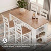 image:imageSignature Design by Ashley 1Piece Counter Height Dining Table 60InchLight Brown  White