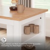 image:imageSignature Design by Ashley 1Piece Counter Height Dining Table 60InchLight Brown  White