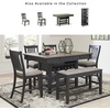 image:imageSignature Design by Ashley 1Piece Counter Height Dining Table with StorageAlmost Black