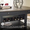 image:imageSignature Design by Ashley 1Piece Counter Height Dining Table with StorageAlmost Black