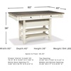 image:imageSignature Design by Ashley 1Piece Counter Height Dining Table with StorageWhitewash