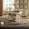 image:imageSignature Design by Ashley 1Piece Counter Height Dining Table with StorageWhitewash