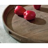 image:imageSignature Design by Ashley 24 Inch Gray Brown Round Wood Tray