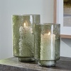 image:imageSignature Design by Ashley 2Piece Green Glass Pillar Candle Holder Set