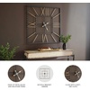 image:imageSignature Design by Ashley 40 Square Metal Wall Clock Black amp Gold