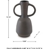 image:imageSignature Design by Ashley Aadeen Transitional Indoor 14 Distressed Terra Cotta Tabletop Vase with Handle Dark Brown