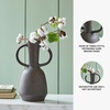 image:imageSignature Design by Ashley Aadeen Transitional Indoor 14 Distressed Terra Cotta Tabletop Vase with Handle Dark Brown