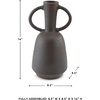 image:imageSignature Design by Ashley Aadeen Transitional Indoor 17 Distressed Terra Cotta Tabletop Vase with Handle Dark Brown