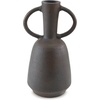 image:imageSignature Design by Ashley Aadeen Transitional Indoor 17 Distressed Terra Cotta Tabletop Vase with Handle Dark Brown