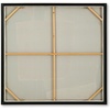 image:imageSignature Design by Ashley Actman Contemporary Square Abstract Framed Handpainted Wall Art 48 x 48 Inches Beige amp Light Brown