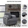 image:imageSignature Design by Ashley Alainmont 1Piece Swivel Power Recliner StoneGrey