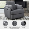 image:imageSignature Design by Ashley Alainmont 1Piece Swivel Power Recliner StoneGrey