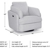 image:imageSignature Design by Ashley Alainmont 1Piece Swivel Power Recliner StoneLight Gray